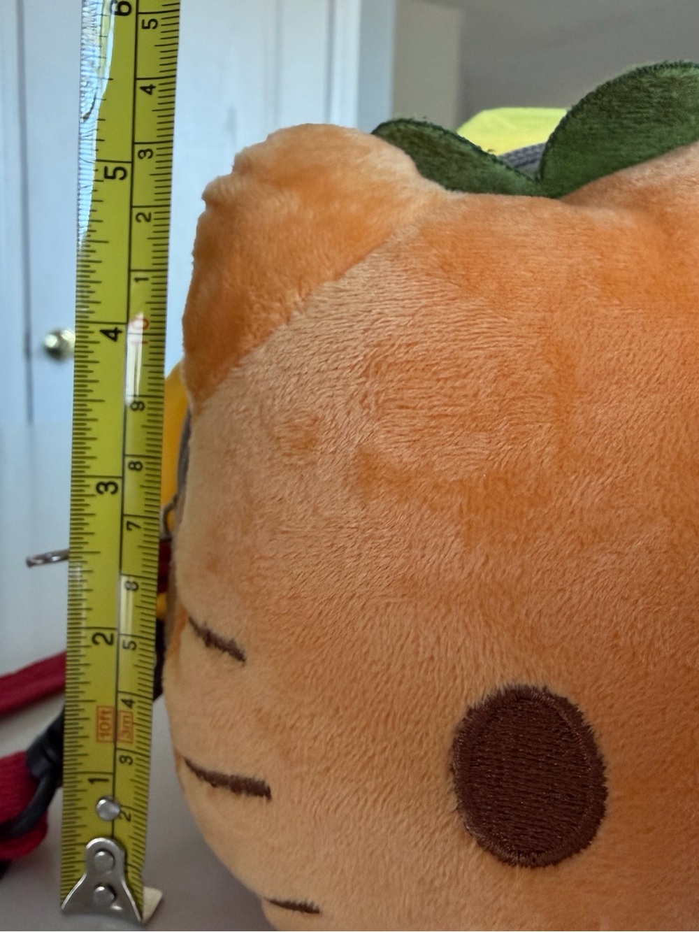 Sanrio Hello Kitty Plush Crossbody Bag in Orange with Red Bow - Picture 10 of 10